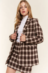 Plaid Brushed One Button Blazer And the Why