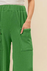 2tone Cord Rib Waist Band Side Pocket Pants BiBi