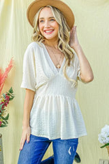 Textured and Soft V Neck Casual Top And the Why