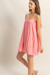 A-Line Flowy Mini Cami Dress with Pockets HYFVE