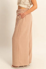 Elasticized Waist Wide Leg Pants HYFVE
