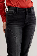 Mid Rise Straight Western Seam Detail Jeans Judy Blue