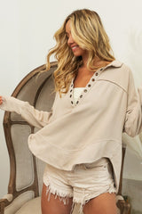 Washed Thumbhole Cuff Sweatshirt BiBi