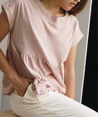 Babydoll Peplum Crop Top Fabina