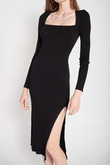 Timeless Square Neck Midi Dress with Slit Emory Park