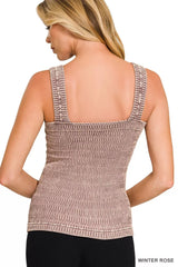Seamless Winkle Stone Washed Tank Top ZENANA