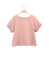 Hemp Balloon Sleeve Top Fabina MAUVE S