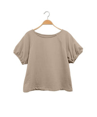 Hemp Balloon Sleeve Top Fabina TAUPE S