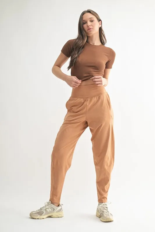 Flowbarrel High Waist Active Pants Mono B