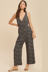 Piper Button Wrap Front Floral Jumpsuit Aemi + Co