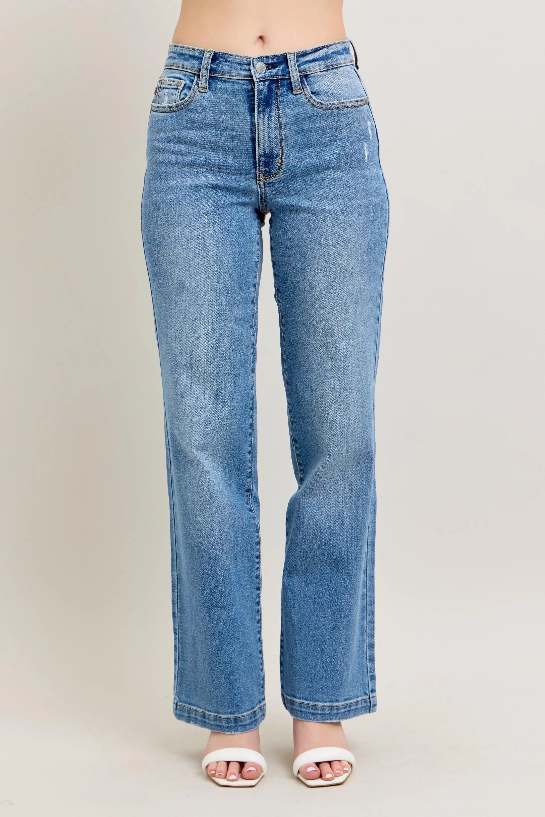 High Waist Straight Jeans With Plus Size Judy Blue MD 0(24)