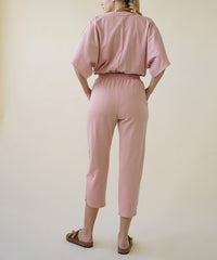 Hemp Cropped Kimono & Jogger Set Fabina