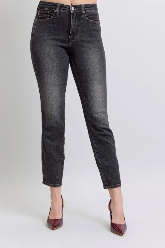 Mid Rise Tummy Control Slim Jeans Judy Blue