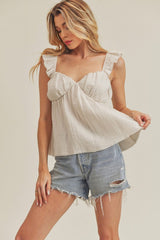 Trixie Sweetheart Ruffled Top Aemi + Co