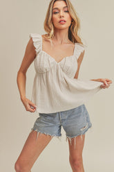 Trixie Sweetheart Ruffled Top Aemi + Co