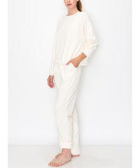Recycled French Terry Loungewear Top & Jogger Set Fabina