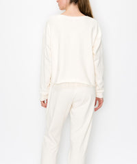 Recycled French Terry Loungewear Top & Jogger Set Fabina