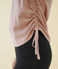 Adjustable Side Shirring Crop Top Fabina