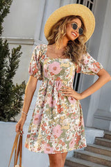 Puff Sleeve Floral Dress Miss Sparkling