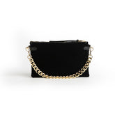 Velvet Envelope Gold Chain Boho Handbag Thomas and Lee Co black OS