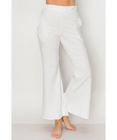 Flared Garment Dye Rock Jogger Pants Fabina WHITE S