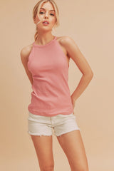 Edie Solid Ribbed Knit Tank Aemi + Co