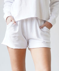 Garment Dye Raw Hem Vintage Shorts Fabina