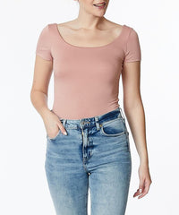 Bamboo Double Layered Cap Sleeve Top Fabina
