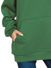 Oversized Scuba Hoodie with Kangaroo Pocket ZENANA