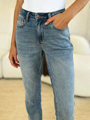 Mid Rise Rigid Magic Release Hem Jeans Judy Blue