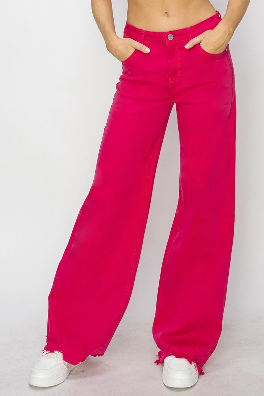 High Rise Wide Leg Jeans Risen Fuchsia 0(24)
