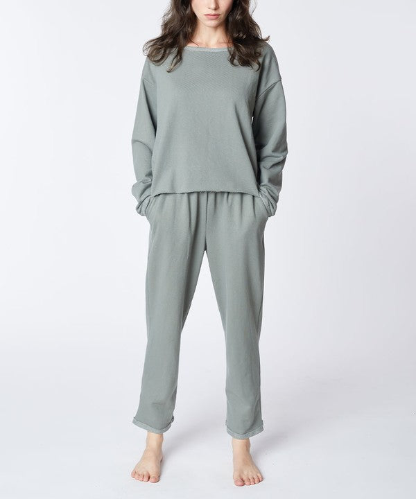 Recycled Cotton Loungewear Set Fabina OLIVE S