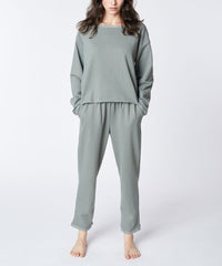 Recycled Cotton Loungewear Set Fabina OLIVE S