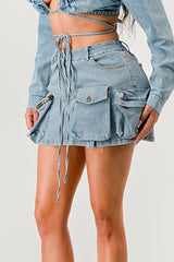 Denim Daze Wrap Skirt Athina