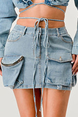 Denim Daze Wrap Skirt Athina