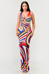 Resort Dreams Cut Out Maxi Dress Athina