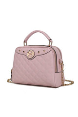 Samira Quilted Satchel Bag by Mia K MKF Collection by Mia K Pink One Size