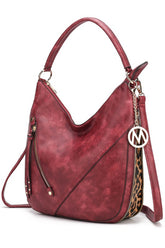 Lisanna Hobo Shoulder Bag by Mia K MKF Collection by Mia K Burgundy One Size