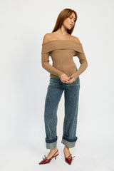 Asymmetrical Off Shoulder Top Emory Park