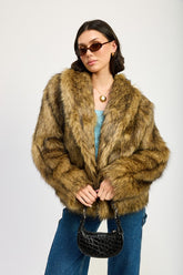 Mable Furry Jacket Emory Park BASIL S