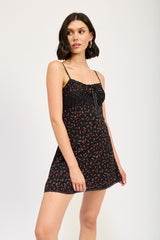 Lace-Trim Mini Slip Floral Dress Emory Park