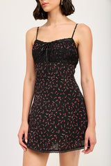 Lace-Trim Mini Slip Floral Dress Emory Park
