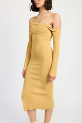 Off Shoulder Long Sleeve Cut Out Maxi Drees Emory Park