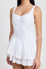 Mini Asymmetrical Tiered Sweetheart Dress Emory Park