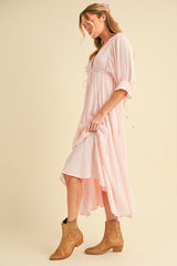 Geela Plunging Neck Midi Dress Aemi + Co