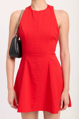 Halter Neck Flared Mini Dress With Open Back Emory Park