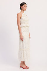 Tiered Ruffle Polka Dot Midi Skirt Emory Park