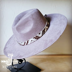 Gold Aztec Western Leather Band Choice Hat The Jewelry Junkie Taupe 1