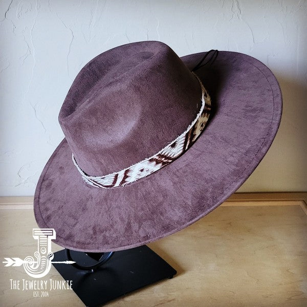 Gold Aztec Western Leather Band Choice Hat The Jewelry Junkie brown 1