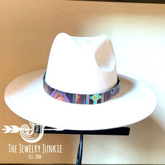 Magenta Navajo Western Leather Band Choice Hat The Jewelry Junkie Bone 1